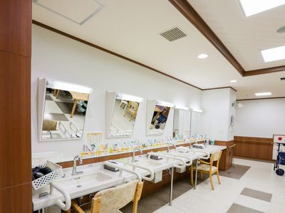 清潔な洗面台と鏡