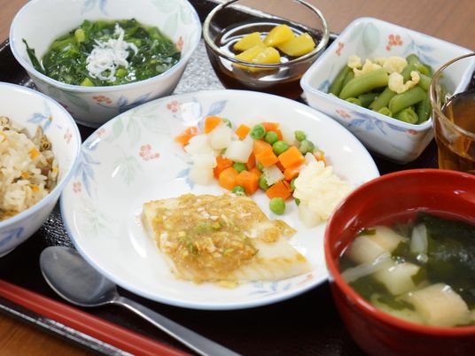 バランスの取れた和食の食事