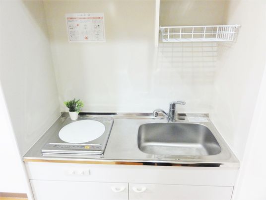 清潔な洗面台とコンロ