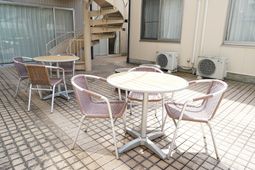 テラスのテーブルセット