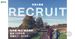 歩道沿いのリクルート看板