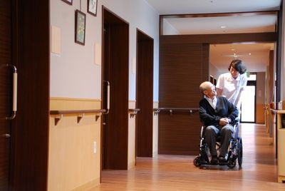車椅子利用の廊下