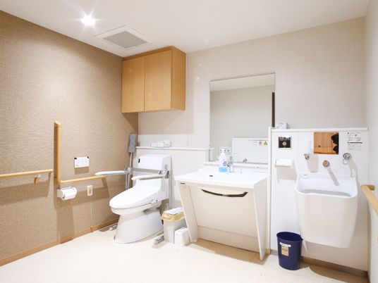 バリアフリー設計の洗面台