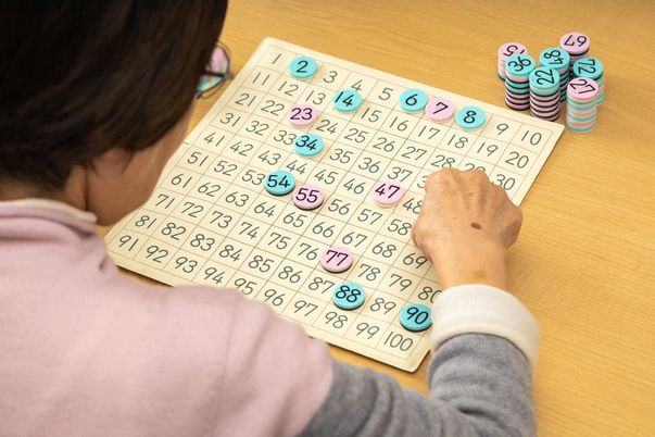 レクリエーション準備中の居室