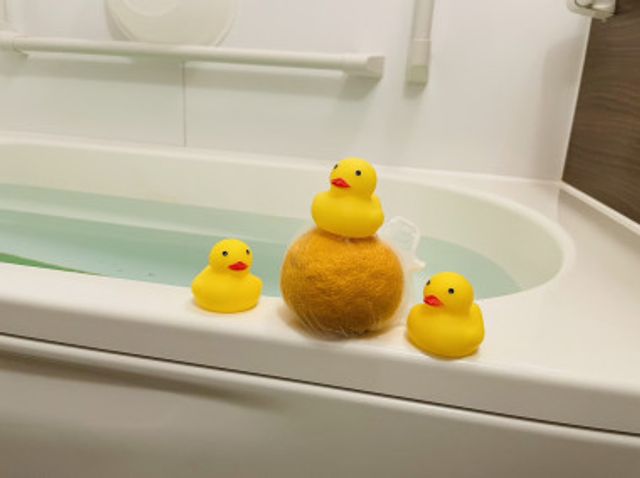 浴槽の可愛い装飾