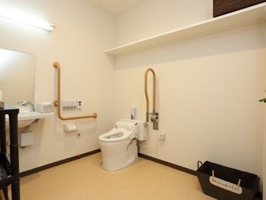 手すり付きトイレの内観