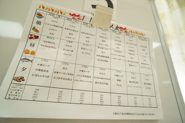 献立表掲示