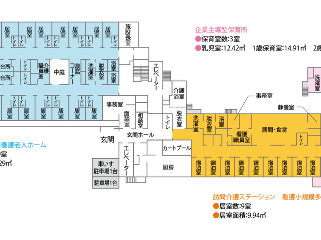 平面図 内観 各フロアの配置が一目でわかる明瞭な図面です。詳細な部屋割りが確認できます。