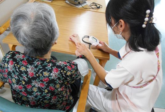 血圧測定の様子