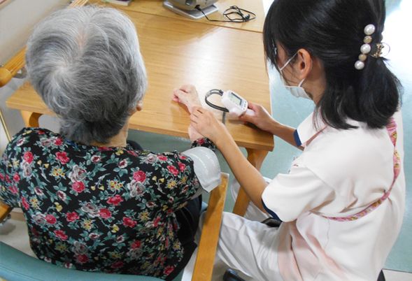 血圧測定の様子