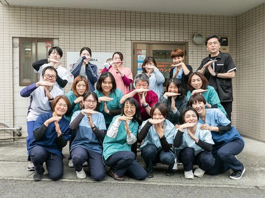 集合写真のスタッフ