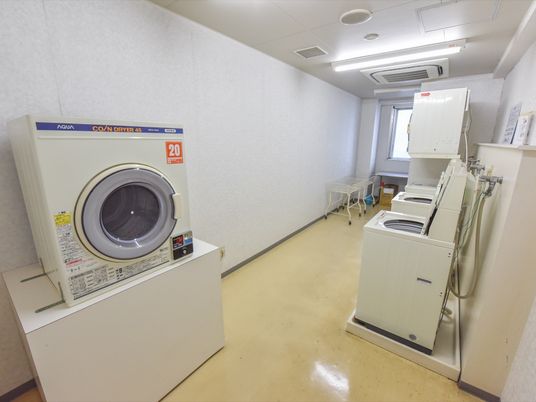 コインランドリー設備が整った部屋 