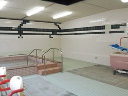 浴槽と椅子の浴室