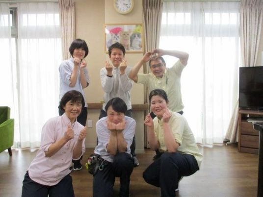 職員が集うリビング  