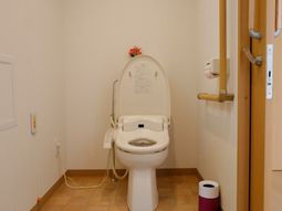 手すり付きトイレの室内