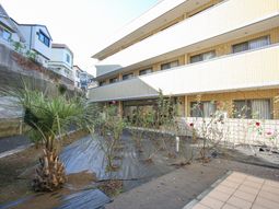 庭付きの明るい建物