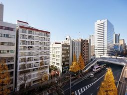 都心に佇む白い建物