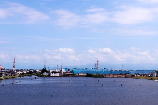 広い水辺の景色