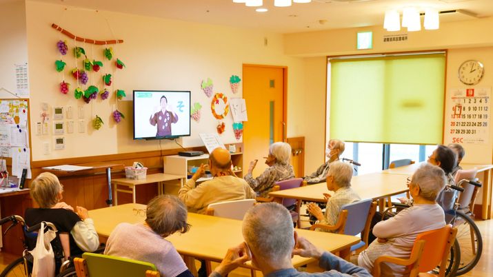 明るい共有スペース