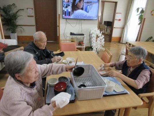 利用者支援の食事風景