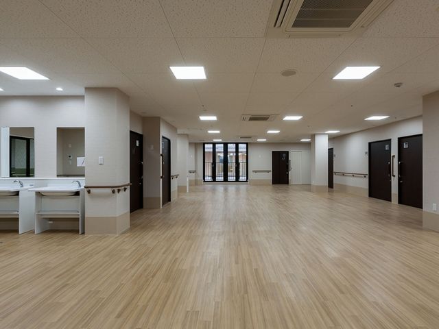 光が差し込む廊下 廊下 広々とした廊下は、自然光が差し込む明るい空間です。快適に歩行できる設計になっています。