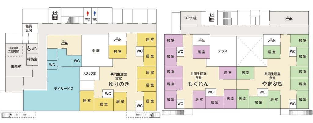 施設の平面図
