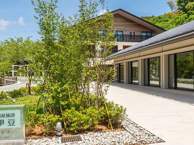 緑に囲まれた建物の外観 外観 緑に囲まれた落ち着いた環境の庭です。自然を感じながら、心地よい時間を過ごせます。