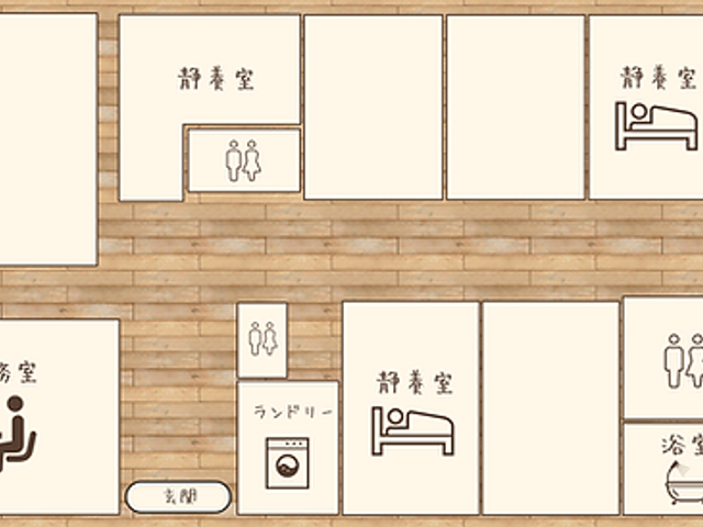 設計図 内観 施設全体のレイアウトが一目でわかる図です。部屋の配置が効率的に計画されています。