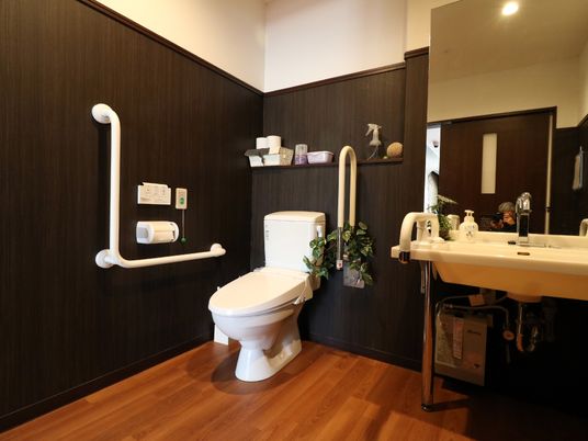 バリアフリー設計のトイレ