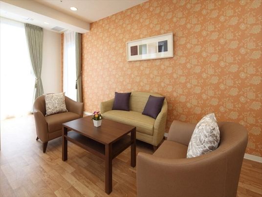 落ち着いたリビングの一角