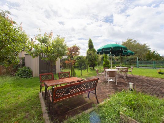 緑豊かな庭の風景