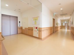 明るい廊下と掲示物