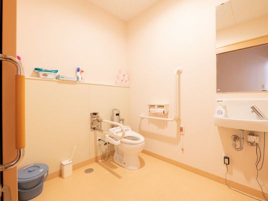 バリアフリー設計のトイレ