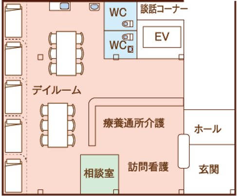 ダイニングルームの配置図