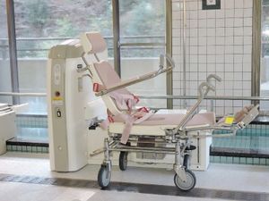 移動式入浴機器の浴室  