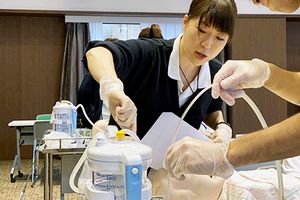 医療訓練中の様子