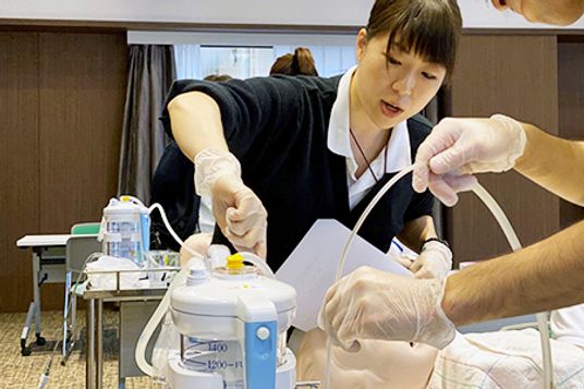医療訓練中の様子