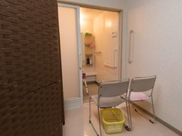 温かみのある洗面所