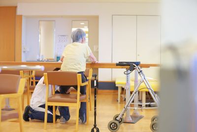 自然光の入る機能訓練室