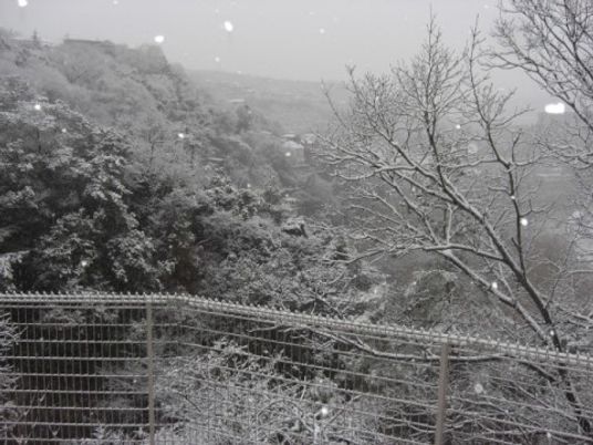 雪景色のある風景