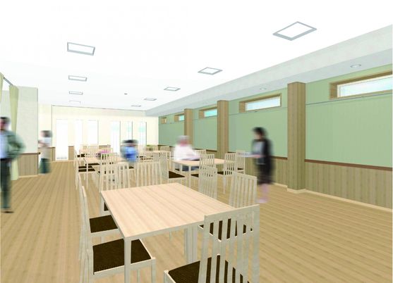木製家具の食堂