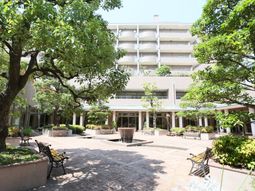 緑豊かな共有庭園