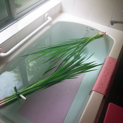 菖蒲と湯の浴室