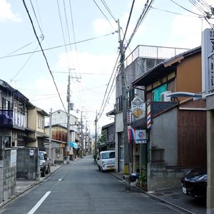 落ち着いた住宅街の通り