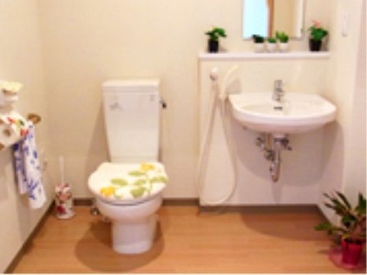 清潔なトイレの一角