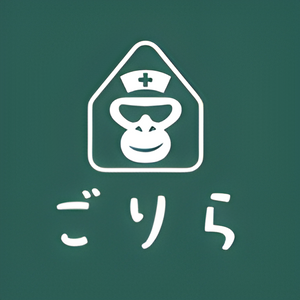 笑顔のスタッフとロゴ 