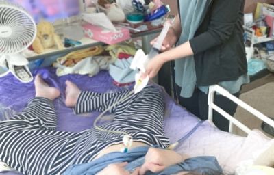 介護中の様子、居室