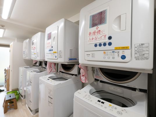整頓された洗濯機並ぶ部屋