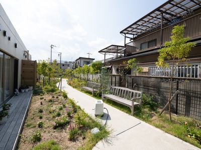 清々しい施設庭園