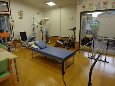運動器具のある訓練室